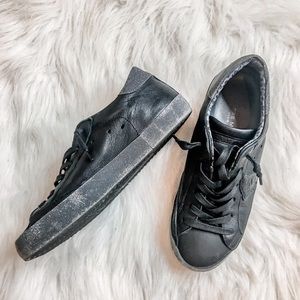 Philippe Model Black Glitter Sneakers